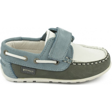 GARVALIN μοκασίνι 162350-G-γκρι-άσπρο